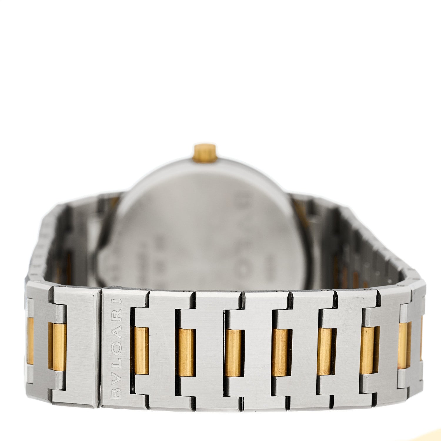 Bulgari Stainless Steel 18K Yellow Gold 30mm Quartz Watch Black 3 of 4