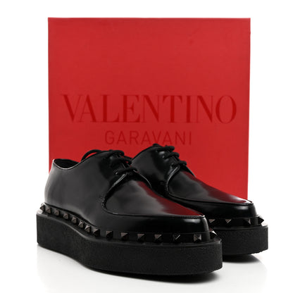 Valentino Garavani Calfskin Rockstud Womens M-Way Derby Loafers 38 Black 8 of 8