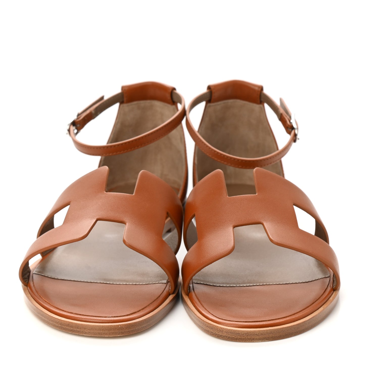 Calfskin Santorini Sandals 39 Naturel