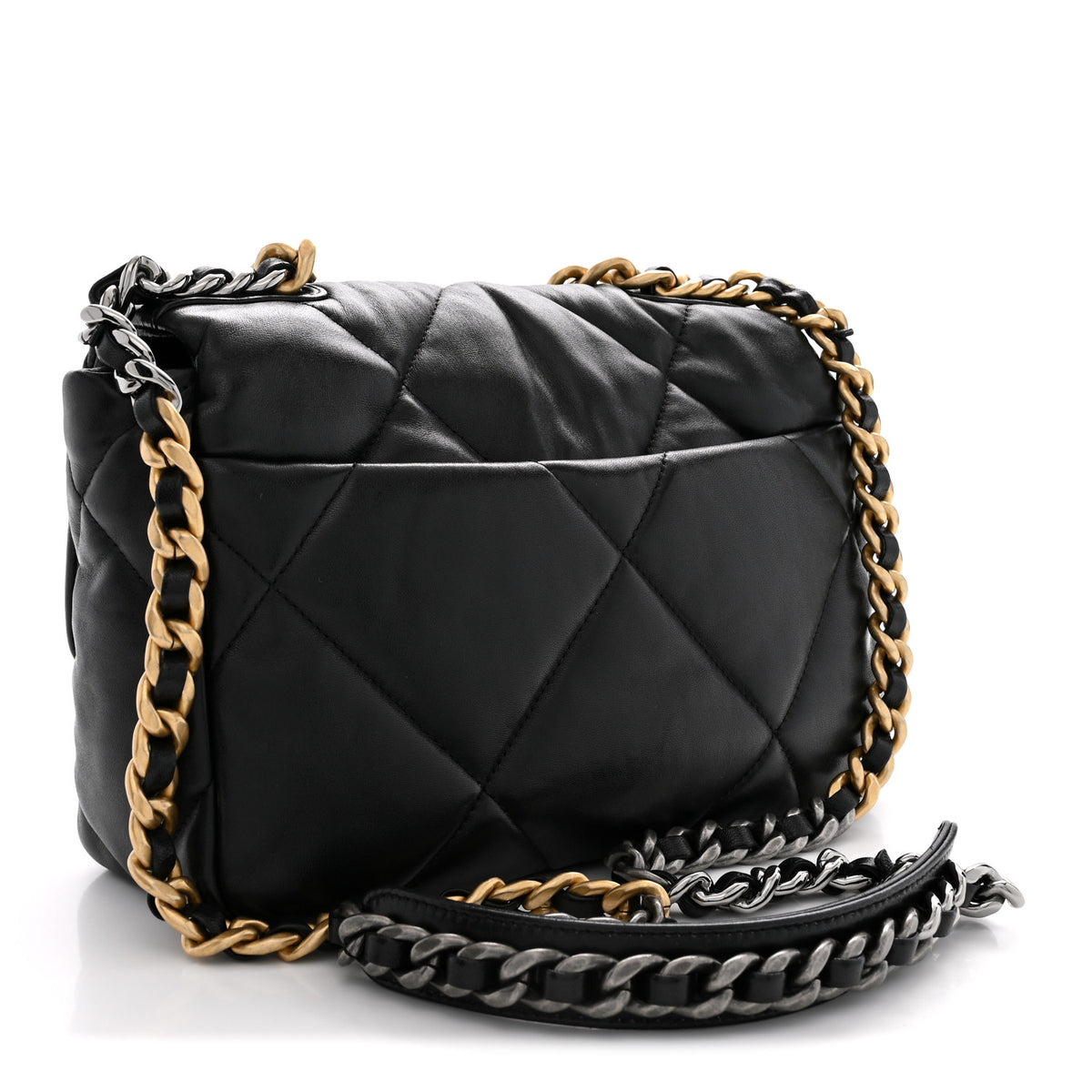 Chanel Lambskin Quilted Medium Chanel 19 Flap Black 3 of 11