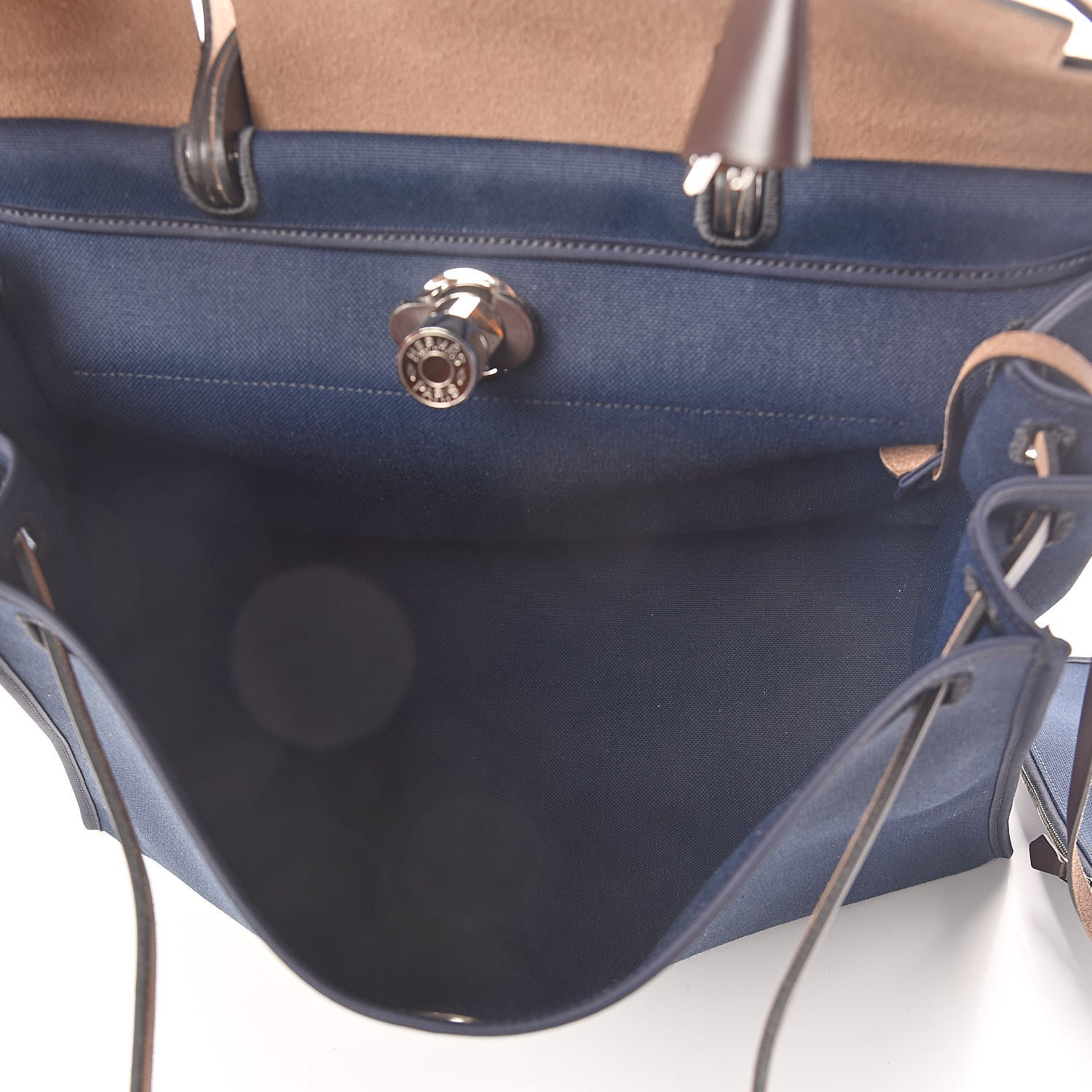 Hermes Toile Vache Hunter Herbag Zip 39 MM Bleu Marine Ebene 5 of 9