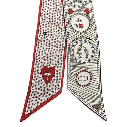 Christian Dior Silk Le Soleil Tarot Mitzah Scarf Off White 2 of 4