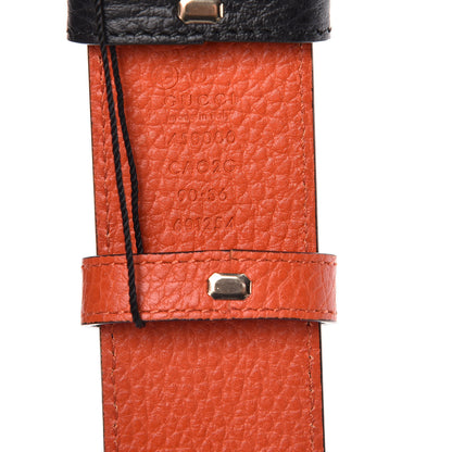 Gucci Calfskin 1973 Reversible Belt 90 36 Orange Black 5 of 7