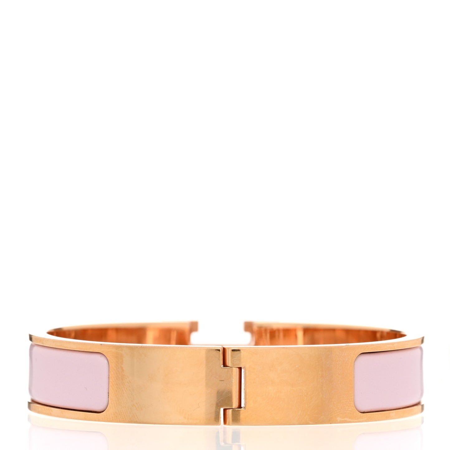 Enamel Narrow Clic Clac H Bracelet PM Rose Candeur