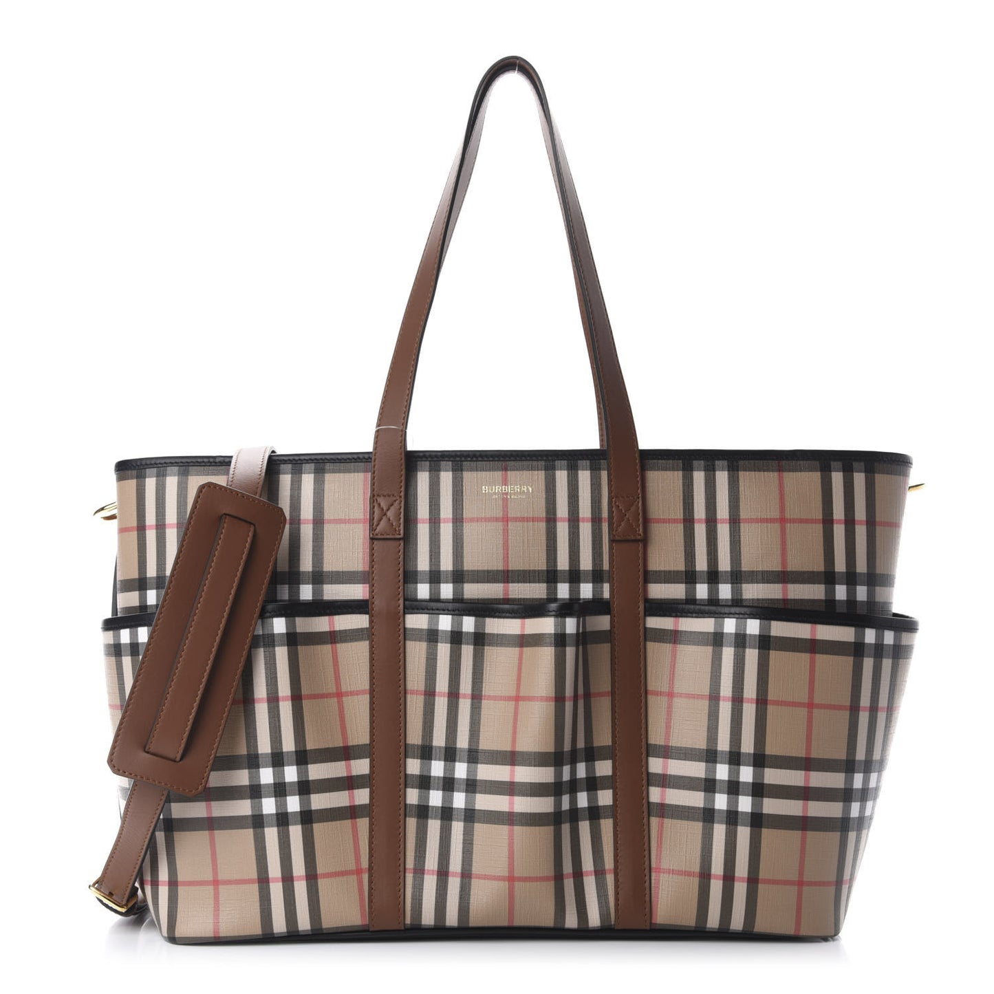 Vintage Check Parker Tote Diaper Bag Archive Beige
