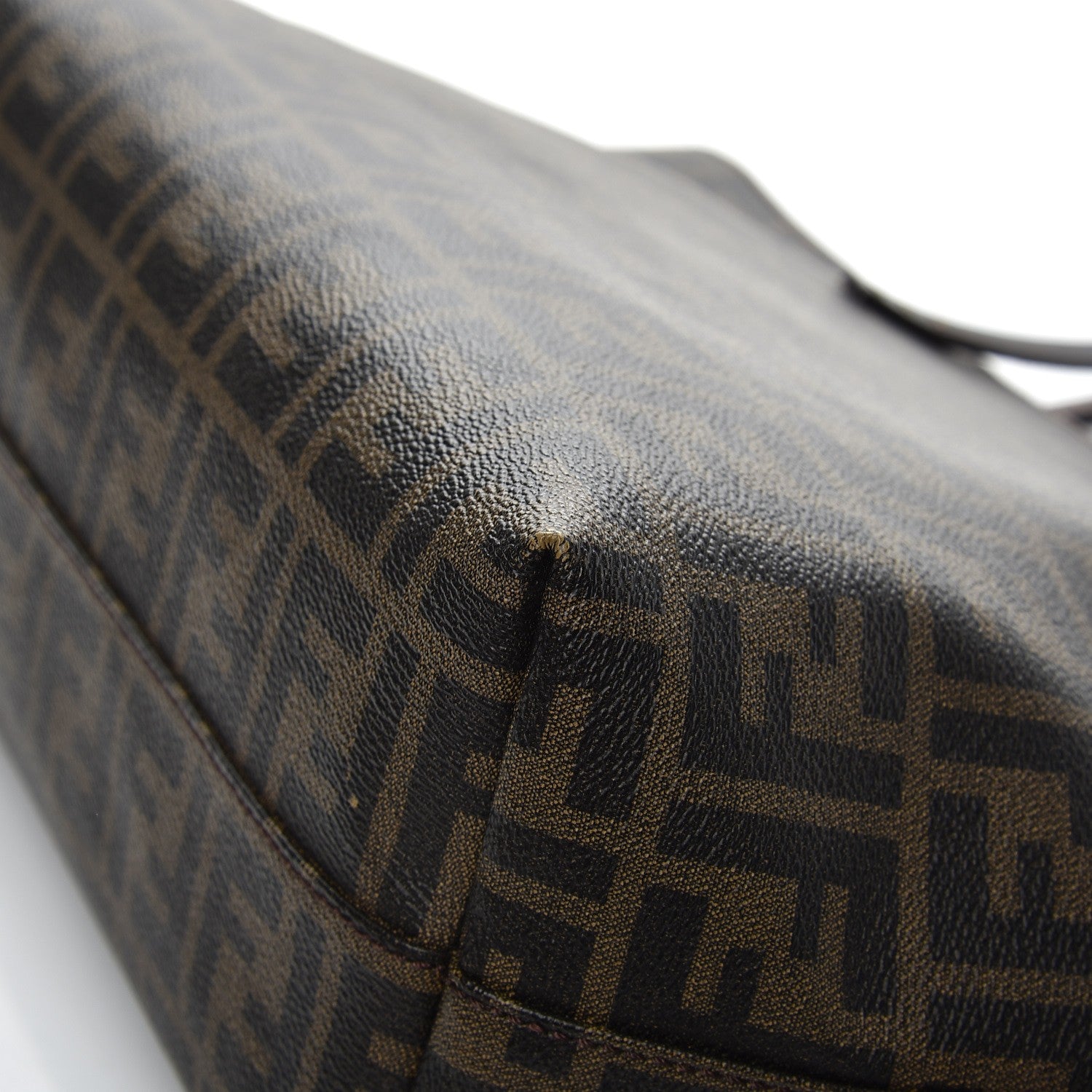 Fendi Zucca Spalmati Small Roll Tote Tobacco Moro 10 of 12