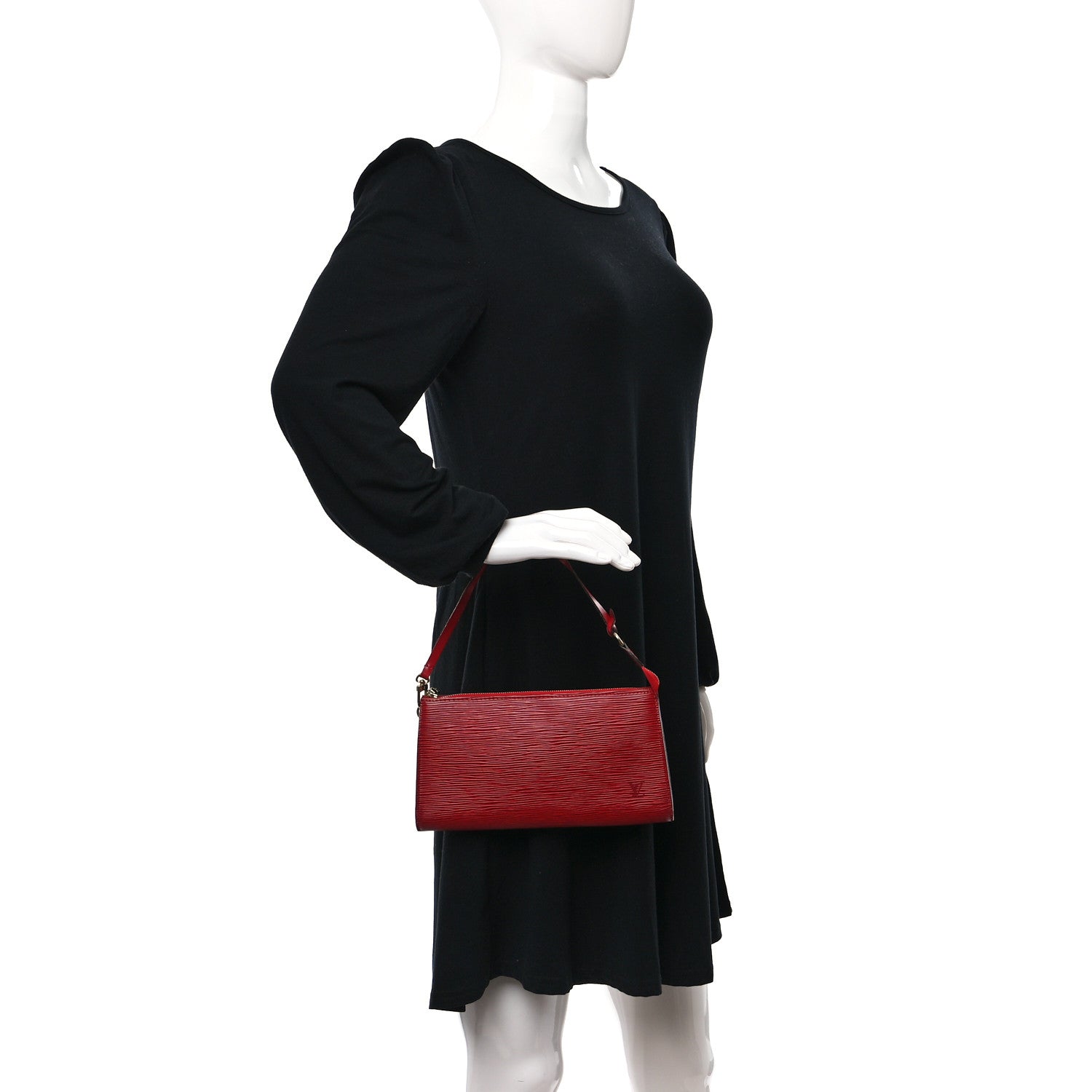 Louis Vuitton Epi Pochette Accessories 24 Castillan Red 3 of 8