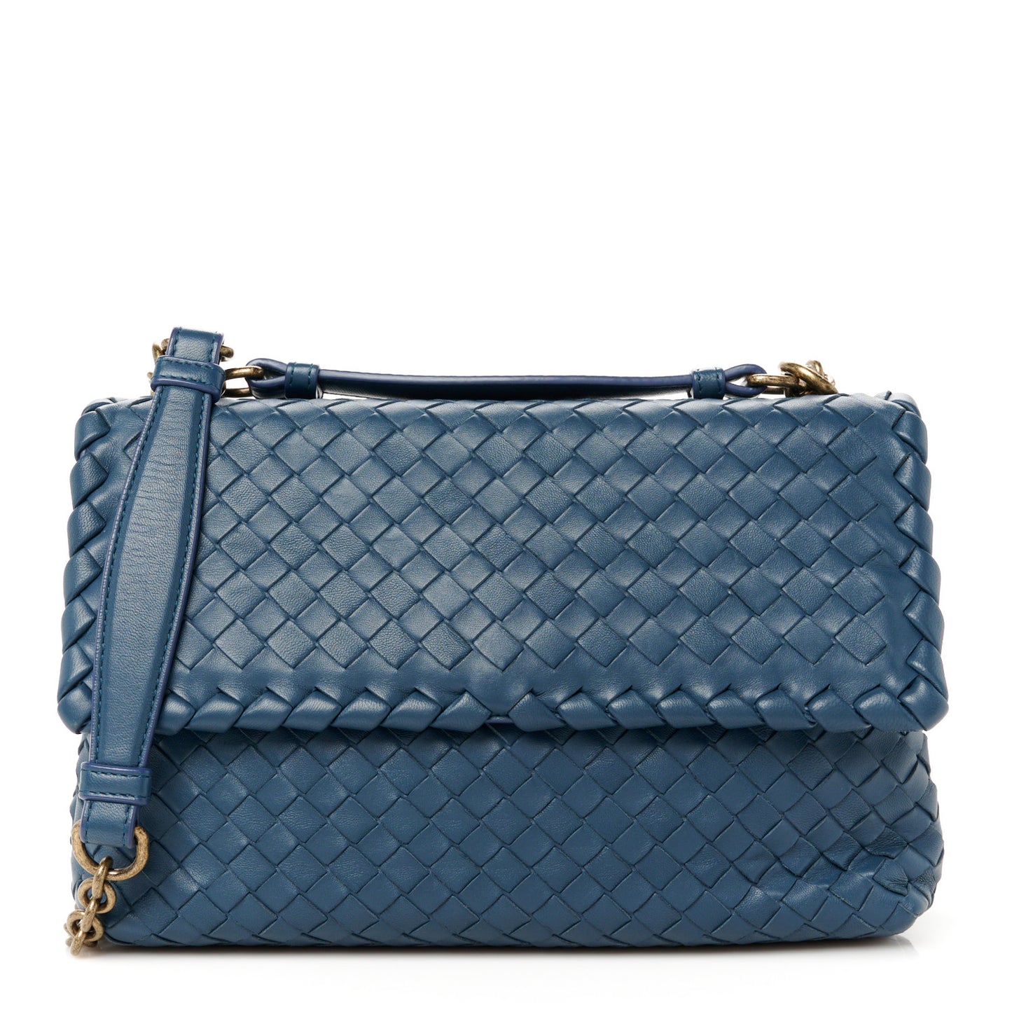 Nappa Intrecciato Small Olimpia Bag Oceano