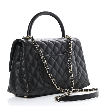 Chanel Caviar Quilted Small Coco Handle Flap Black 3 of 12