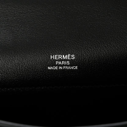 Hermes Swift Kelly Cut Clutch Pochette Black 6 of 8