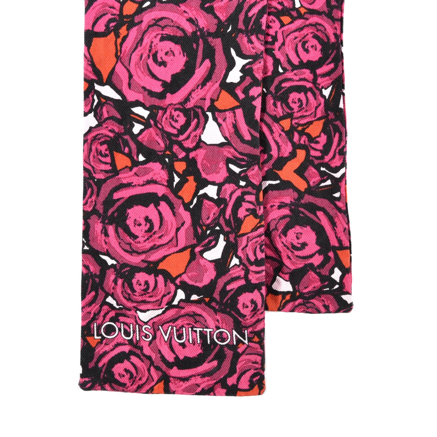 Louis Vuitton Silk Rock'n'Roses Bandeau Berry 4 of 6