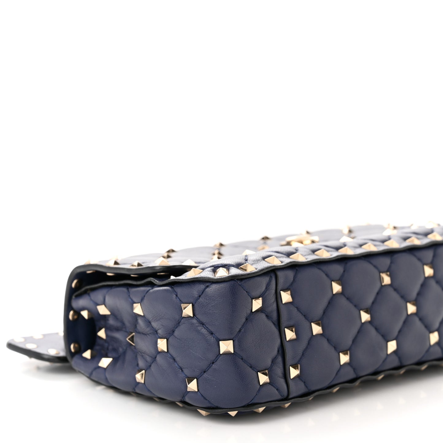Nappa Small Rockstud Spike Shoulder Bag Pure Blue