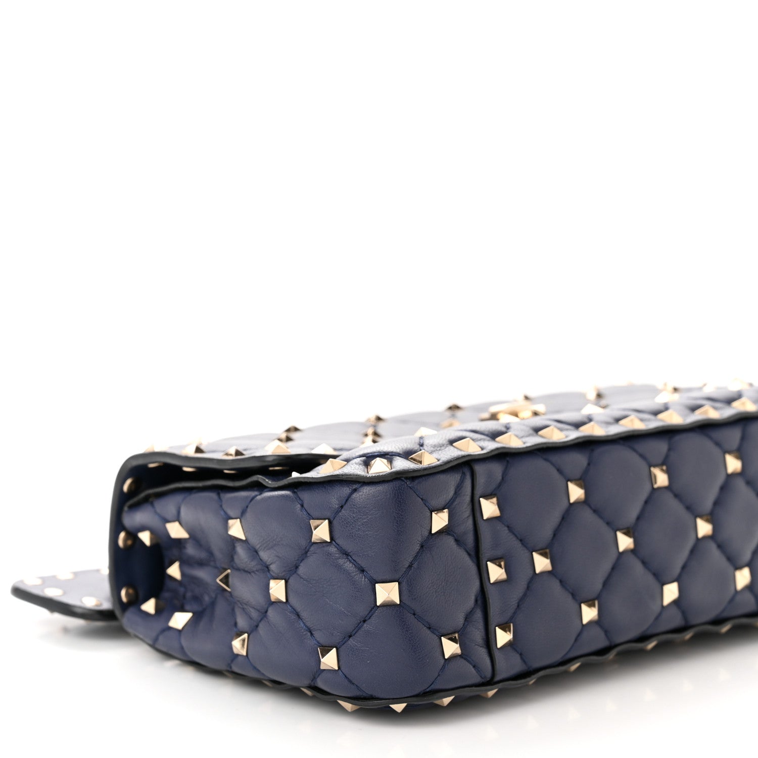 Valentino Garavani Nappa Small Rockstud Spike Shoulder Bag Pure Blue 8 of 11