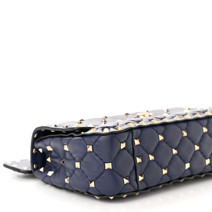 Valentino Garavani Nappa Small Rockstud Spike Shoulder Bag Pure Blue 8 of 11