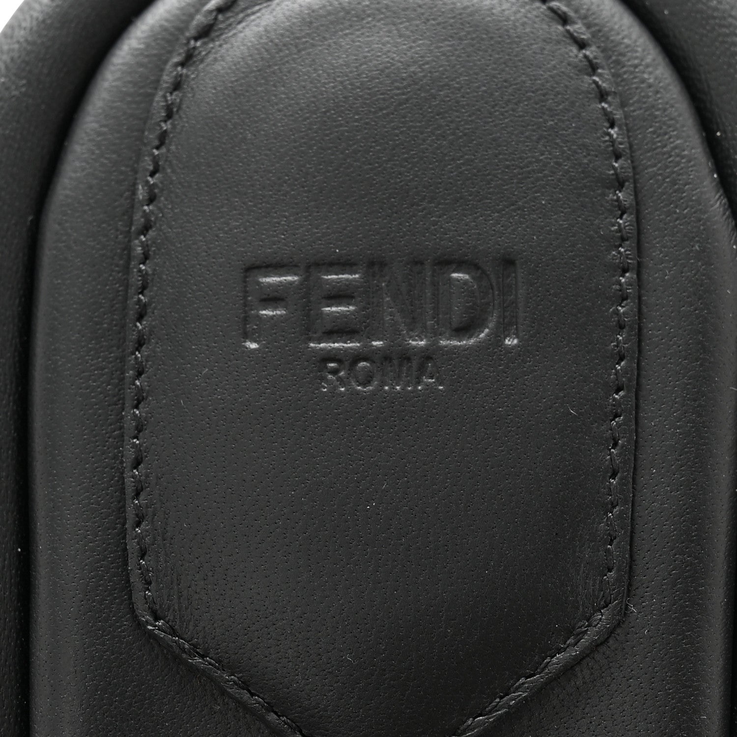 Fendi Nappa Baguette 60mm Slide Sandals 38.5 Black 6 of 8