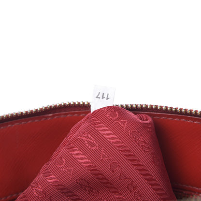 Prada Saffiano Vernice Dome Tote Rosso 8 of 10