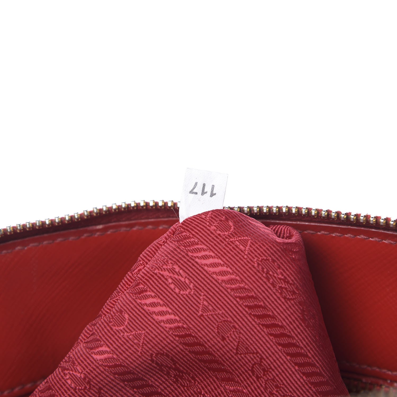 Prada Saffiano Vernice Dome Tote Rosso 8 of 10