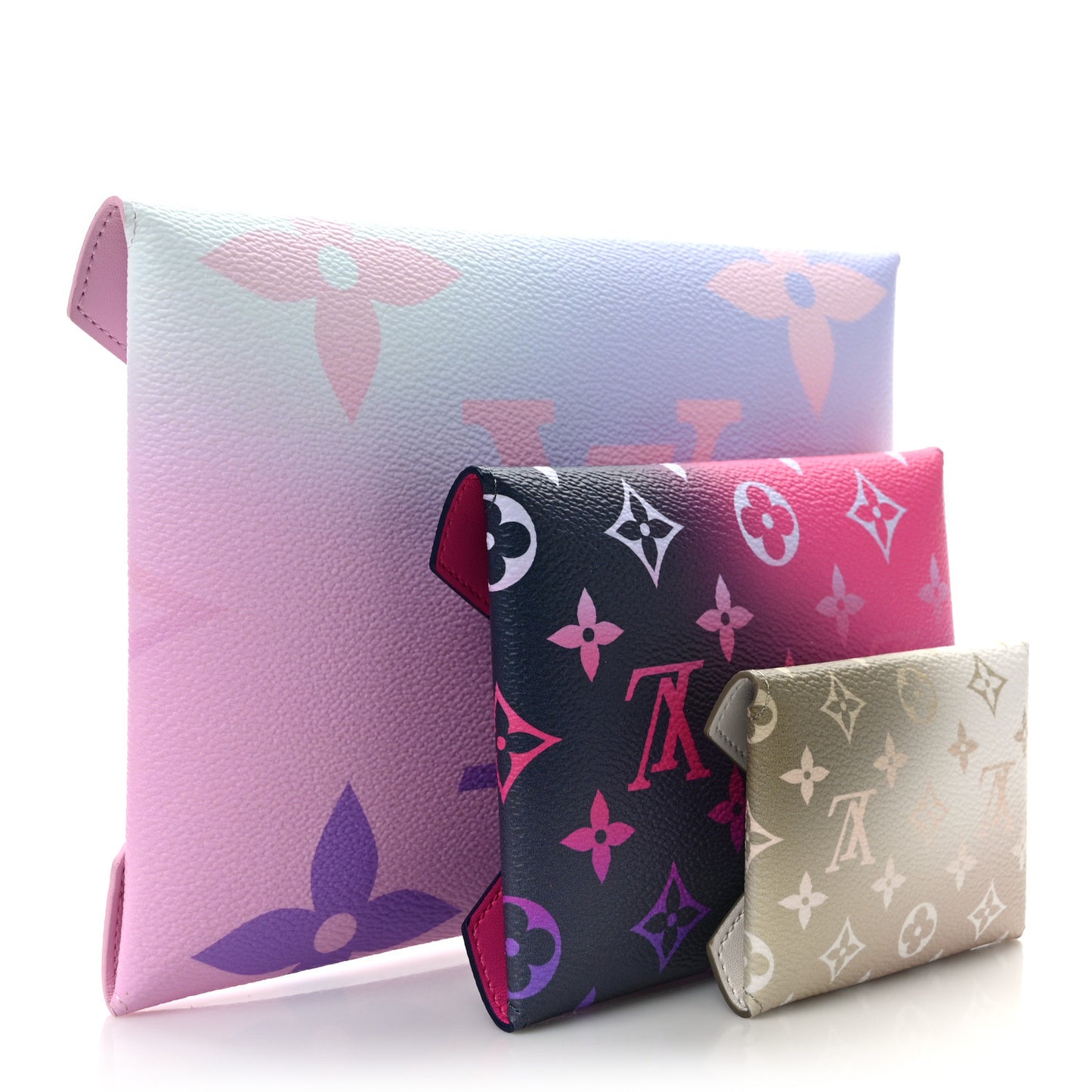 Monogram Giant Spring In The City Kirigami Pochette Set Sunrise Pastel Midnight Fuchsia Sunset Kaki