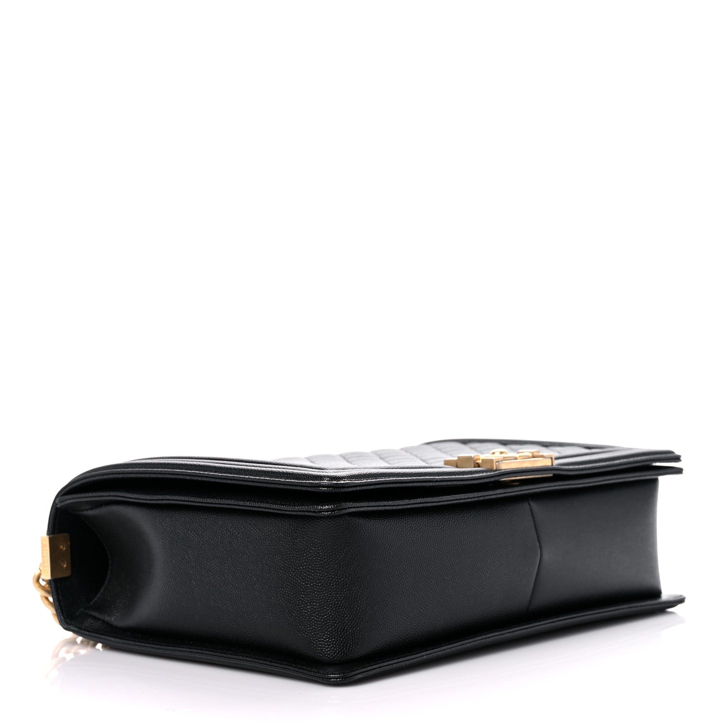 Caviar Quilted Large Boy Flap Black