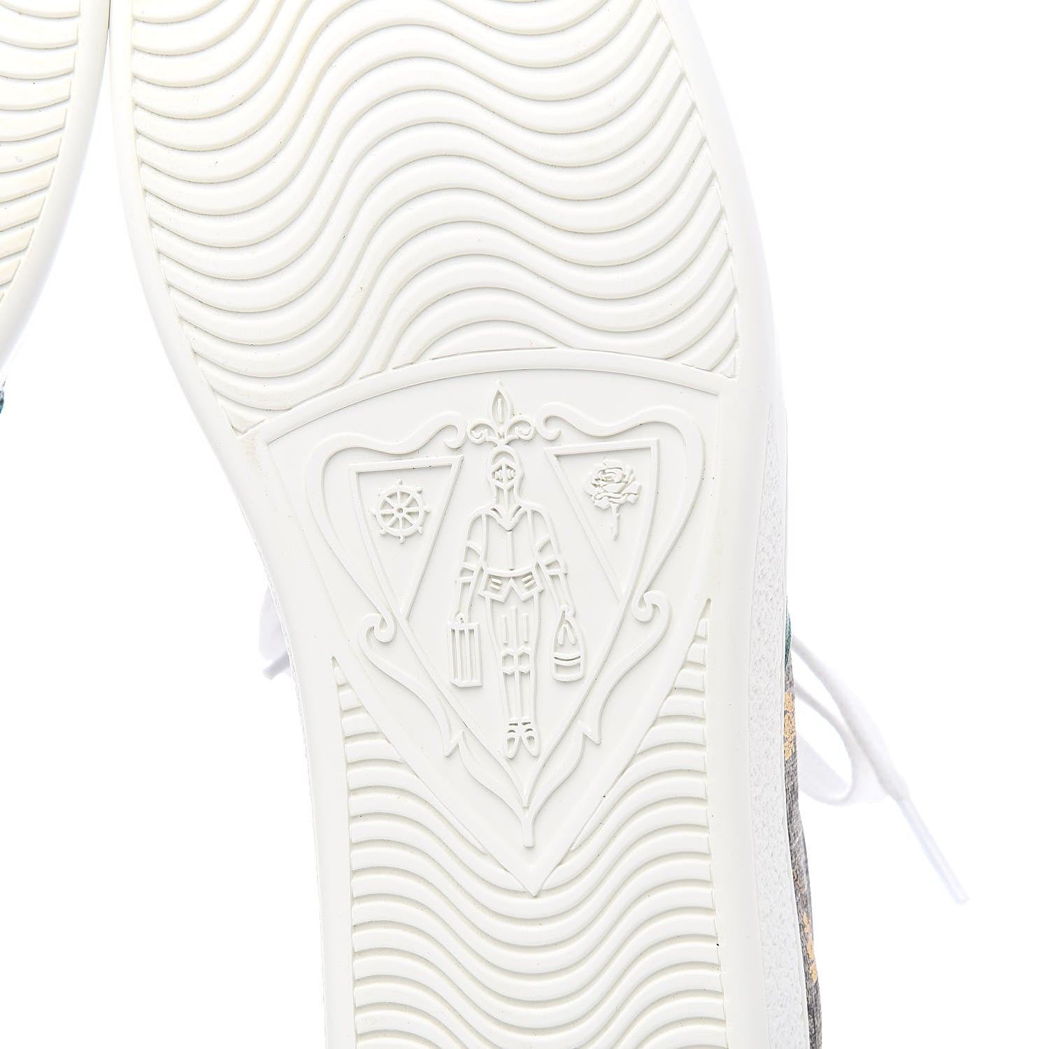 Gucci GG Supreme Monogram Bees Ayers Web Womens Ace Sneakers 37.5 Beige Oro Green Red 6 of 10