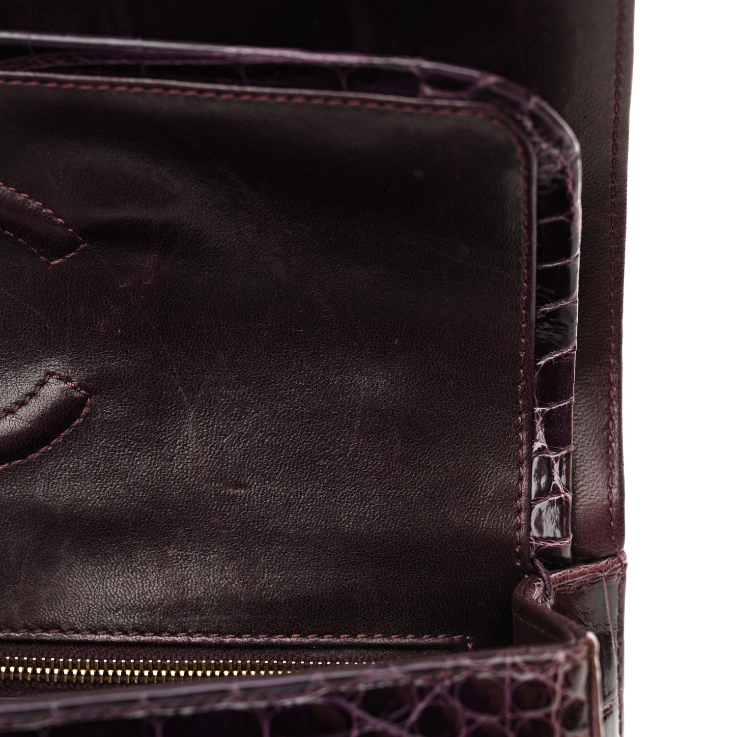 Chanel Alligator Medium Double Flap Purple 14 of 22