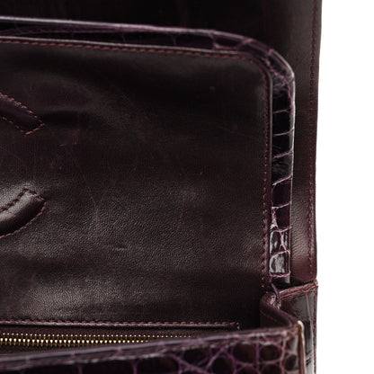 Chanel Alligator Medium Double Flap Purple 14 of 22