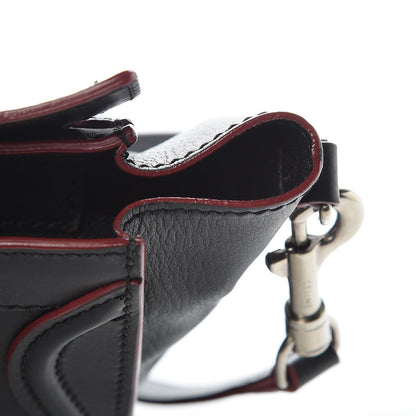 Celine Smooth Calfskin Nano Luggage Black Red 11 of 16