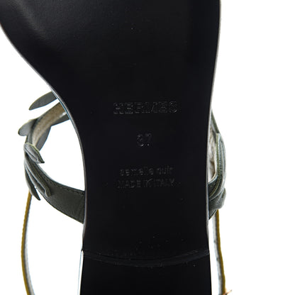 Hermes Calfskin Myrthe Sandals 37 6 of 9