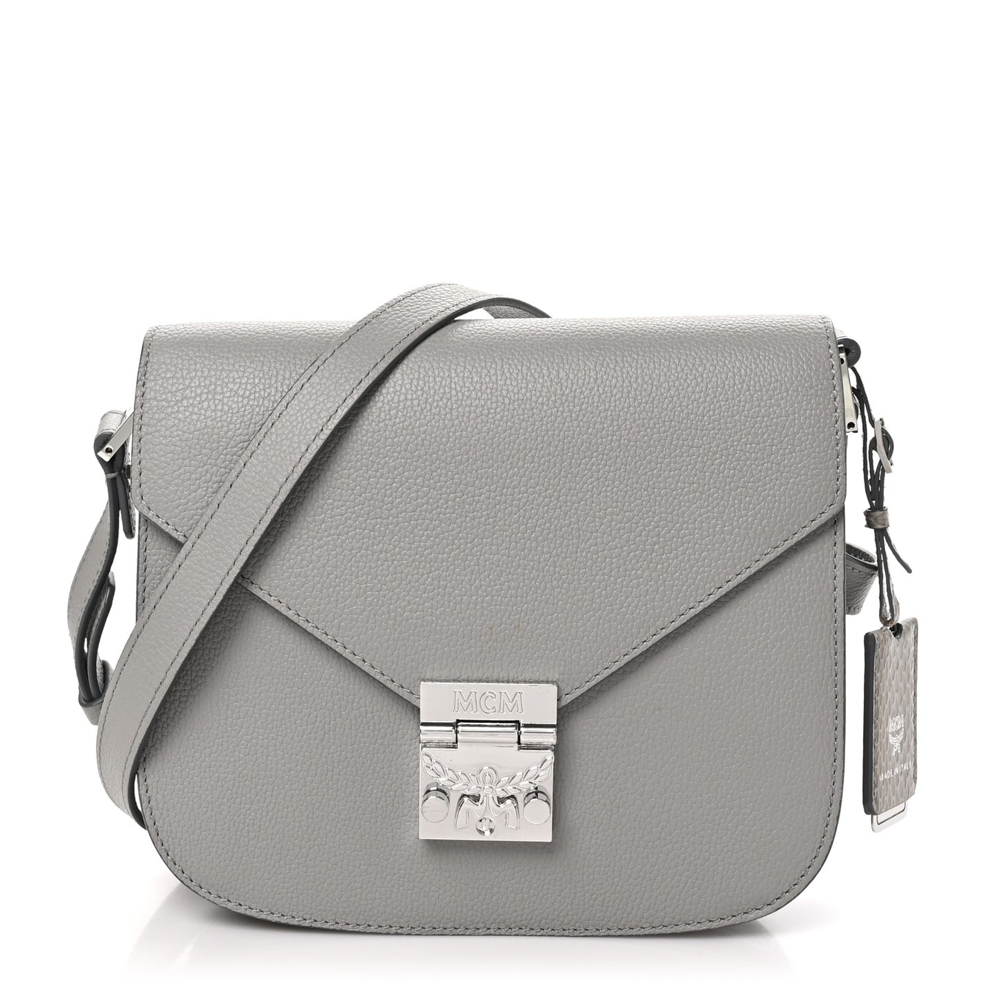 Grained Calfskin Patricia Park Avenue Crossbody Bag Arch Grey