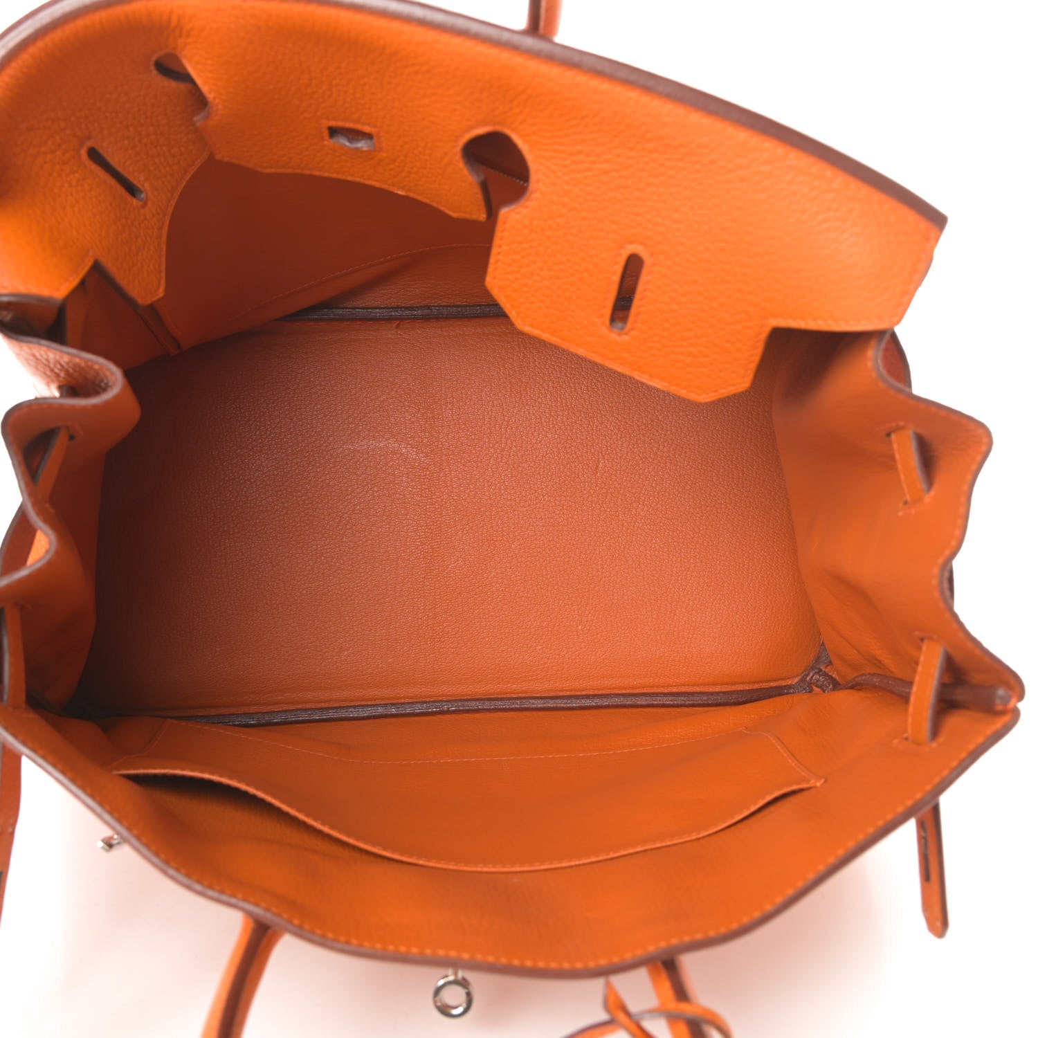 Hermes Taurillon Clemence Birkin 35 Orange 5 of 16