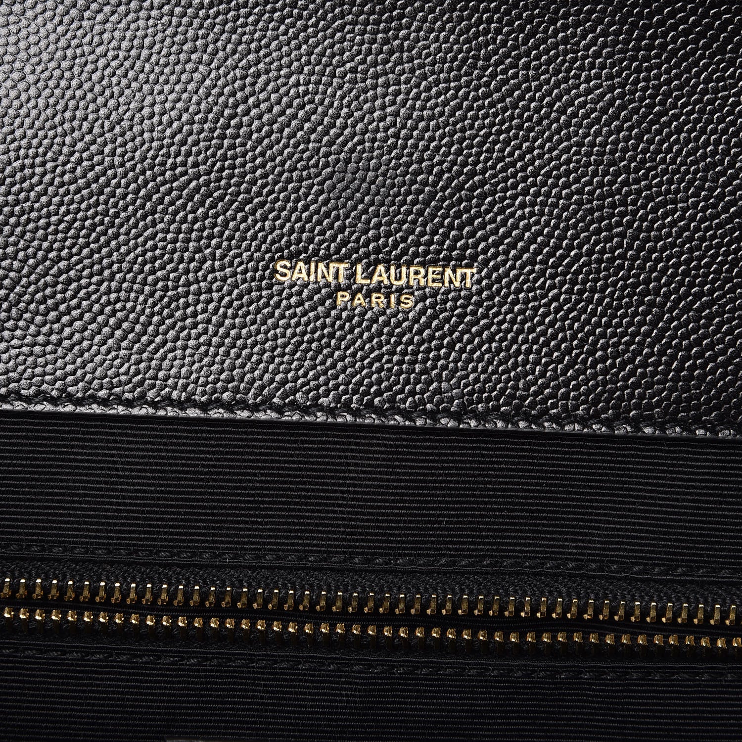Saint Laurent Grain De Poudre Textured Mixed Matelasse Large Triquilt Monogram Satchel Black 6 of 7