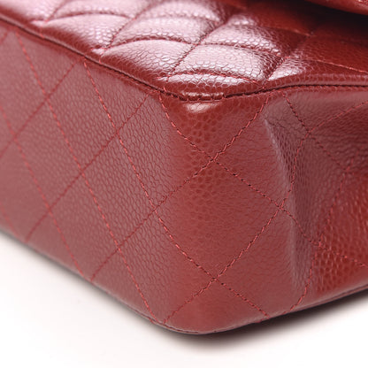 Chanel Caviar Quilted Medium Double Flap Red 10 of 10