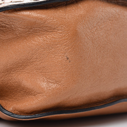 Chloe Calfskin Embroidered Medium Marcie Satchel Tan 10 of 12