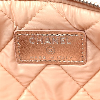 Chanel Metallic Lambskin Quilted Cosmetic Pouch Gold 6 of 10