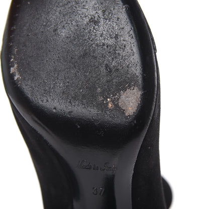 Louis Vuitton Suede Monogram Uniformes Cap Toe Chelsea 75mm Ankle Boots 37 Black 12 of 12