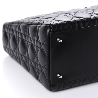 Christian Dior Lambskin Cannage Medium Lady Dior Black 6 of 10