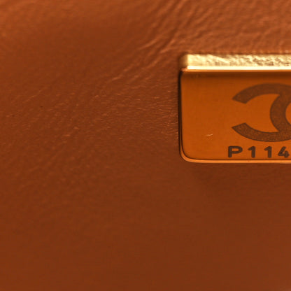 Chanel Lambskin Quilted Bi-Color Mini Top Handle Rectangular Flap Ecru Dark Beige 8 of 11