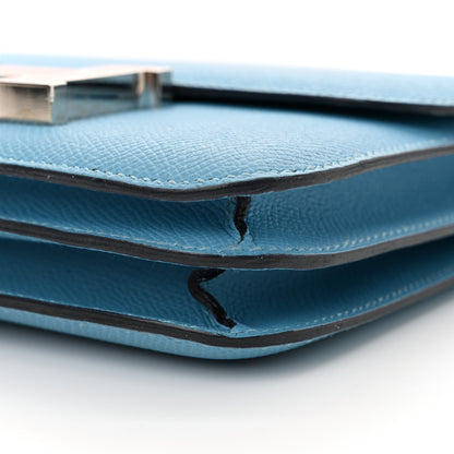 Hermes Epsom Enamel Constance 18 Bleu du Nord Rouge 10 of 11