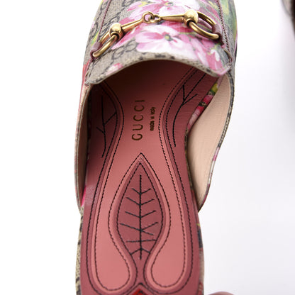 Gucci GG Supreme Monogram Blooms Womens Princetown Slippers 36 Beige Multicolor Dry Rose 8 of 11
