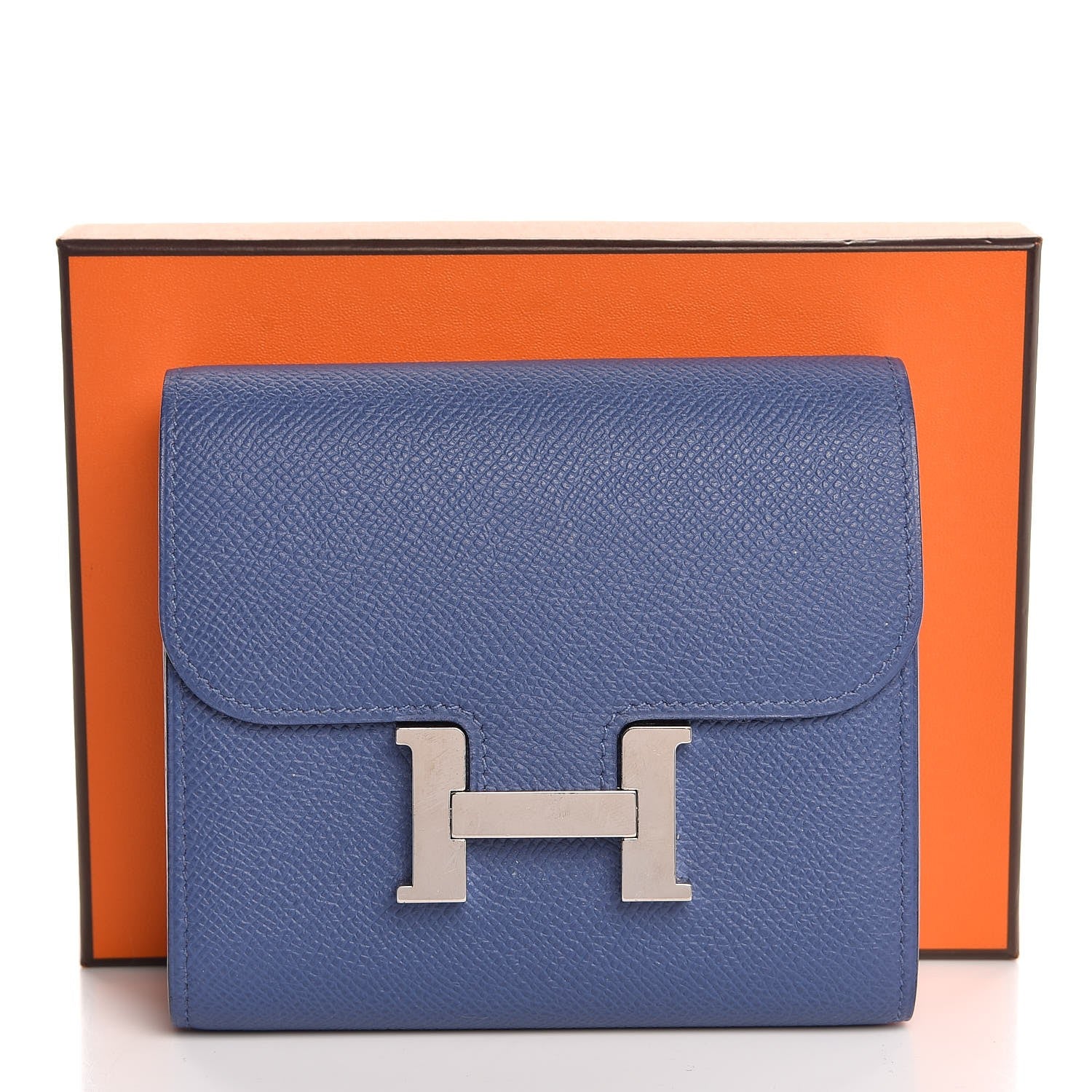 Hermes Epsom Constance Short Wallet Bleu Agate 10 of 10