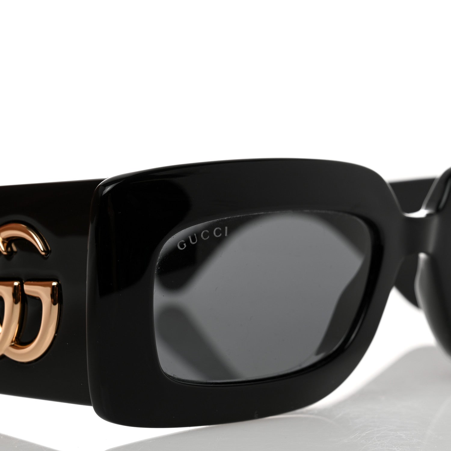 Gucci Acetate Rectangular Sunglasses GG0811S Black 8 of 9