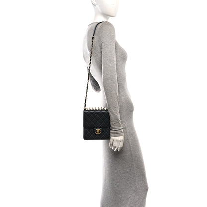 Chanel Goatskin Quilted Chic Pearls Flap Black 2 of 11