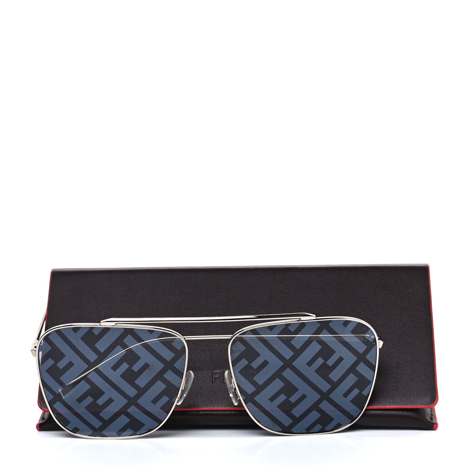 Fendi Metal Aviator Sunglasses FF 0406S Black 8 of 8