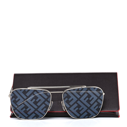 Fendi Metal Aviator Sunglasses FF 0406S Black 8 of 8