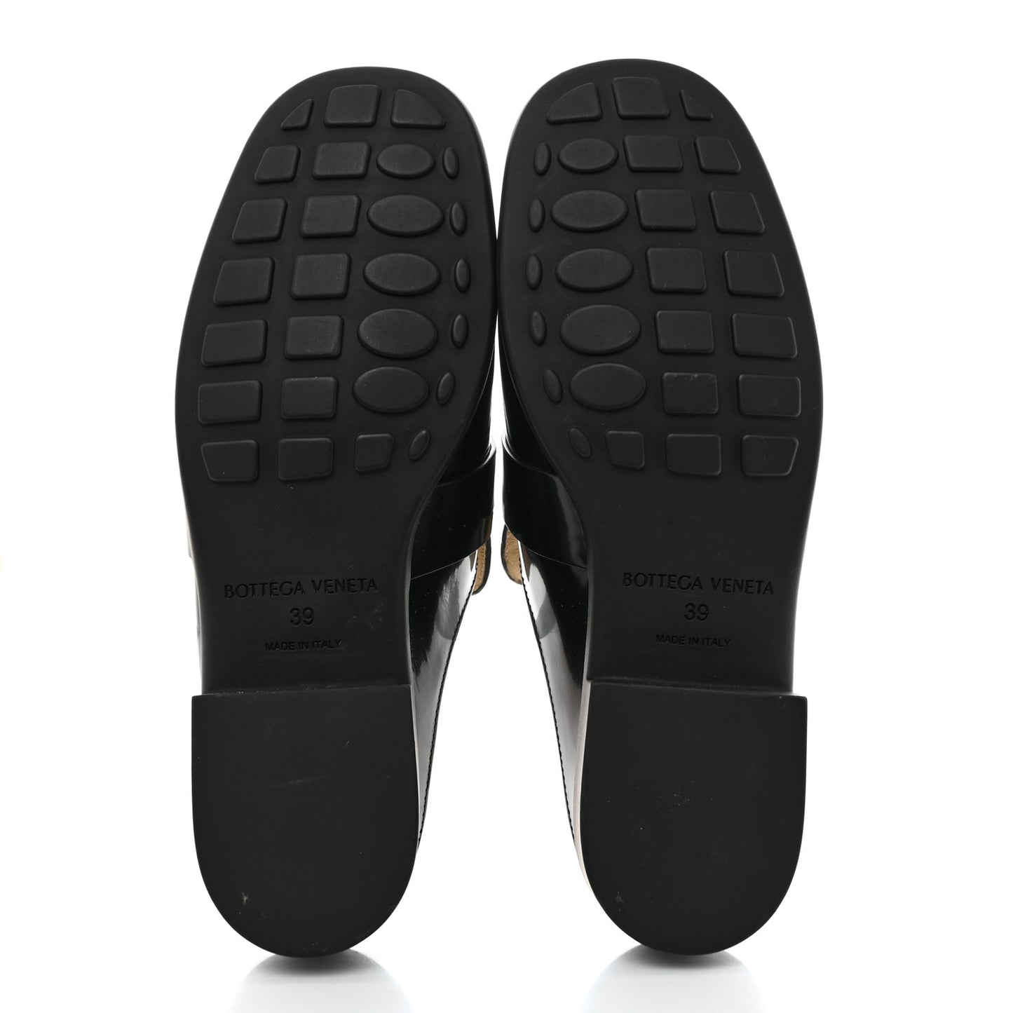 Glossy Calfskin Monsieur Loafers 39 Black