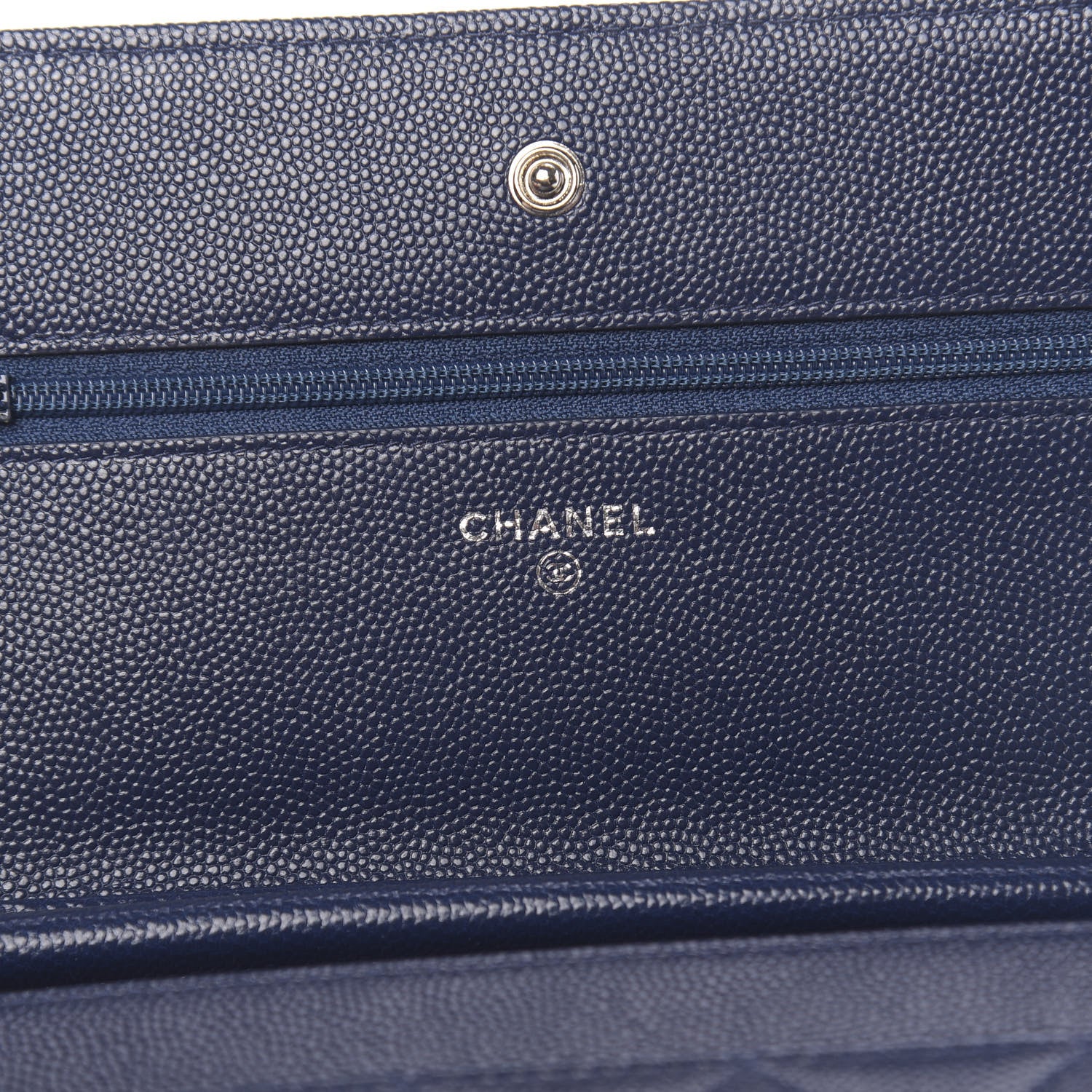 Chanel Caviar Quilted Wallet On Chain WOC Blue 6 of 14