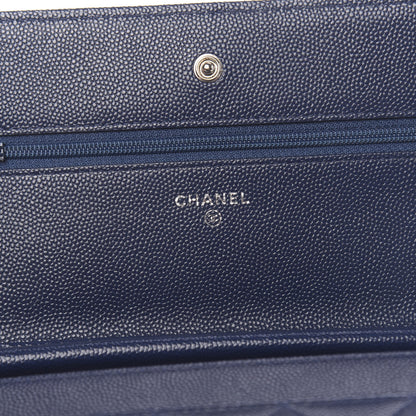 Chanel Caviar Quilted Wallet On Chain WOC Blue 6 of 14