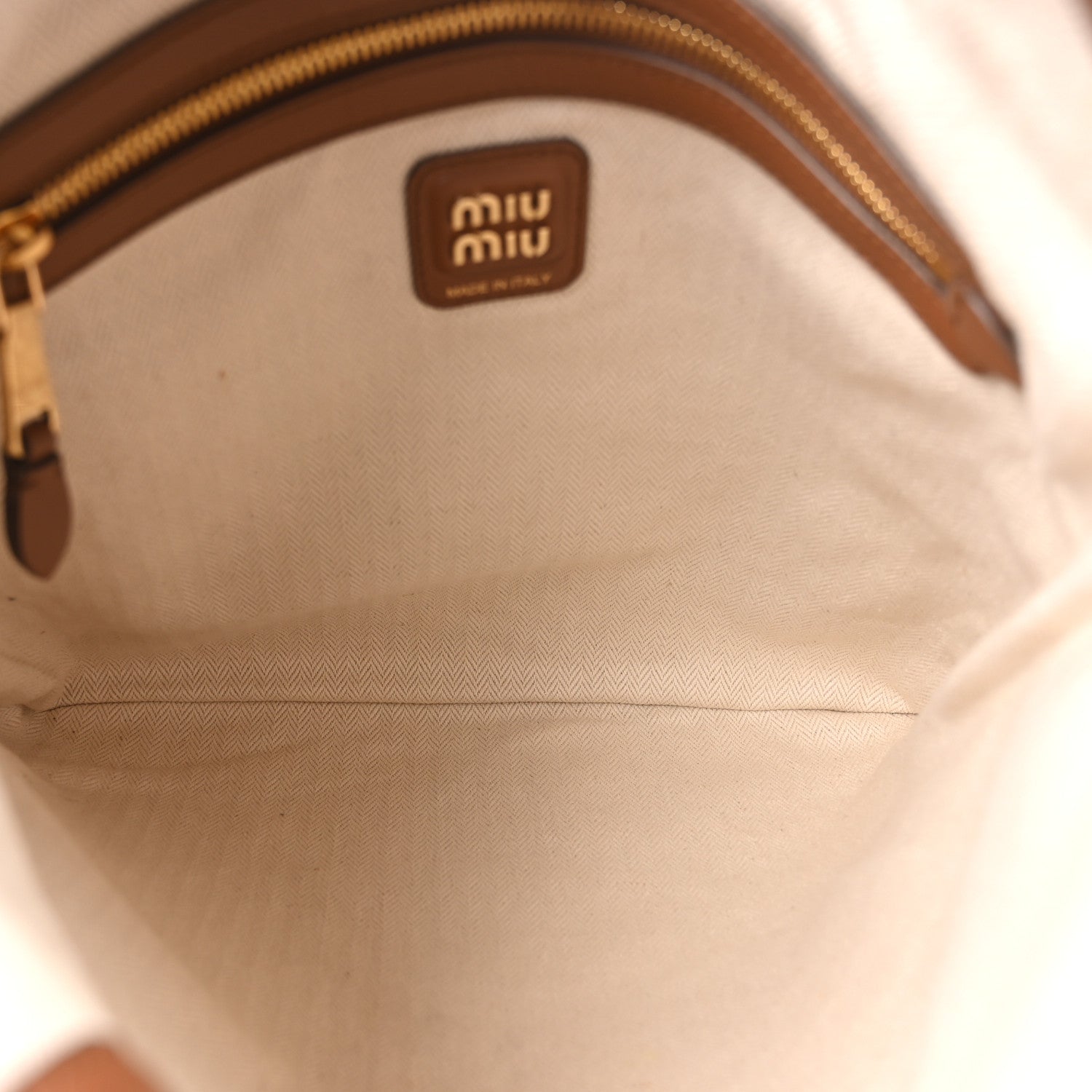 Miu Miu Nappa Patchwork Ivy Bag Cognac 4 of 8