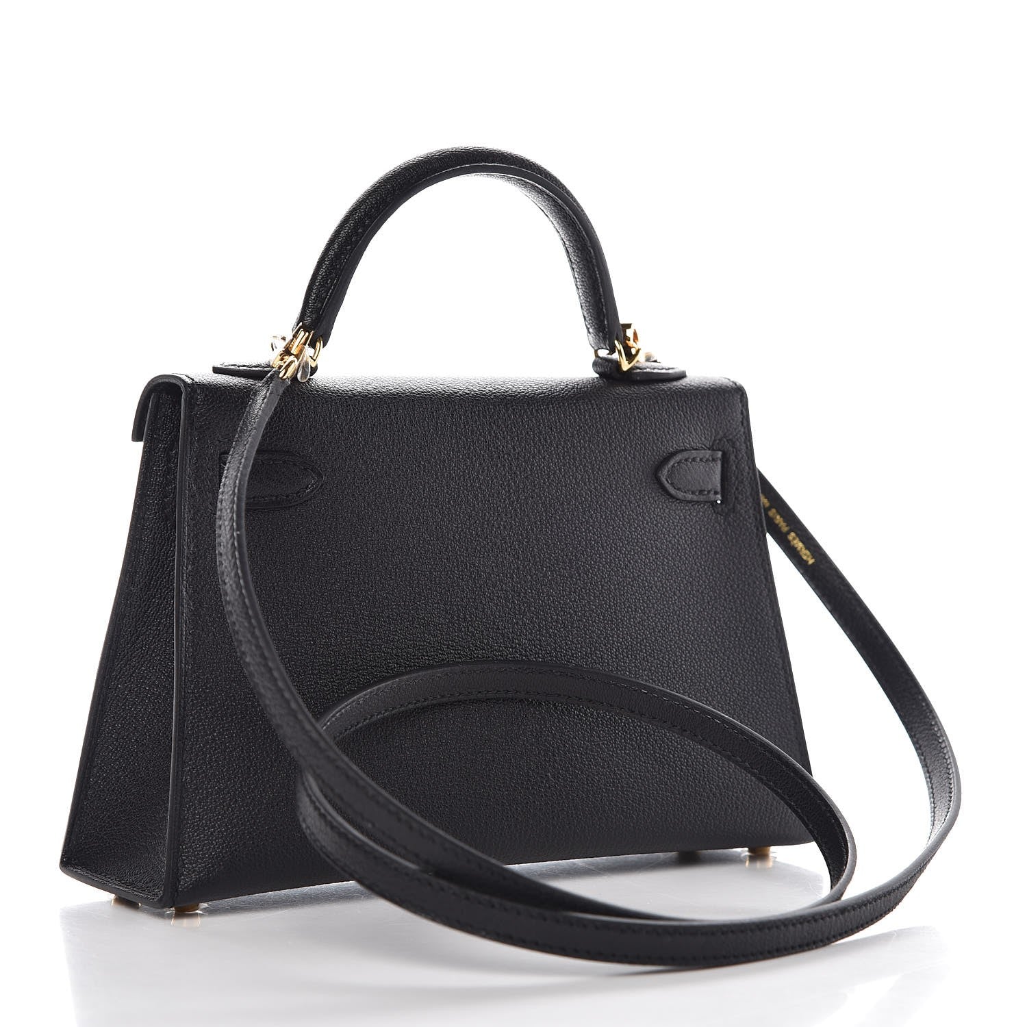 Hermes Chevre Chandra Mini Kelly Sellier 20 Black 3 of 9