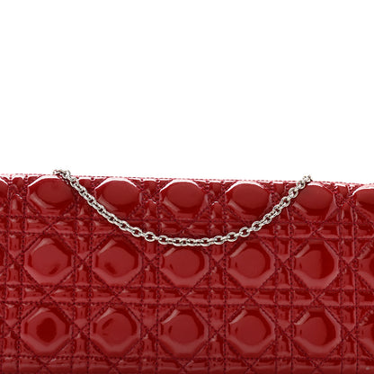 Christian Dior Patent Cannage Lady Dior Convertible Clutch Red 8 of 12